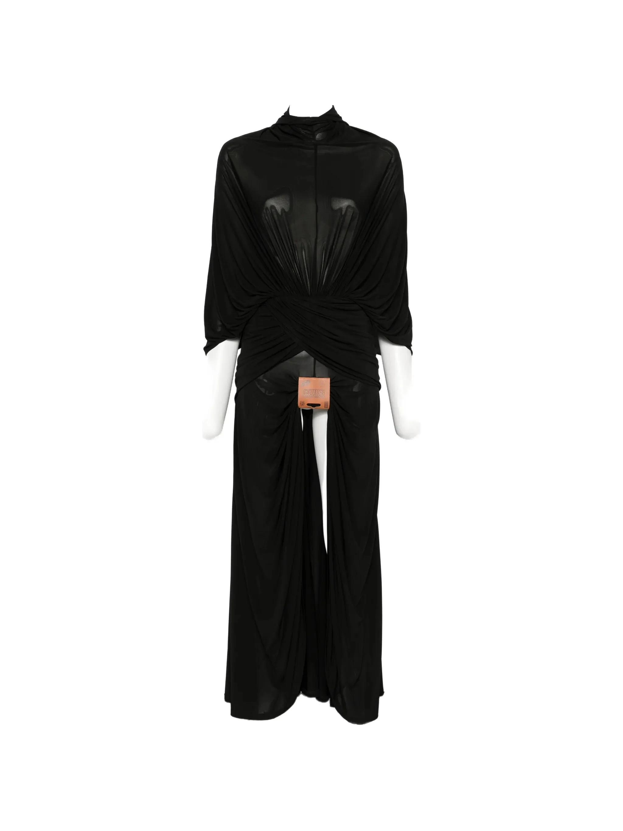 Jean Paul Gaultier Draped Logo-patch Maxi Dress - 1