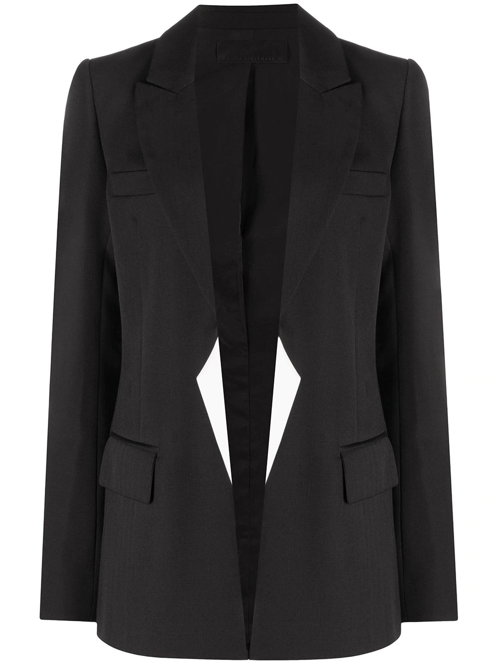 contrast trim blazer - 1