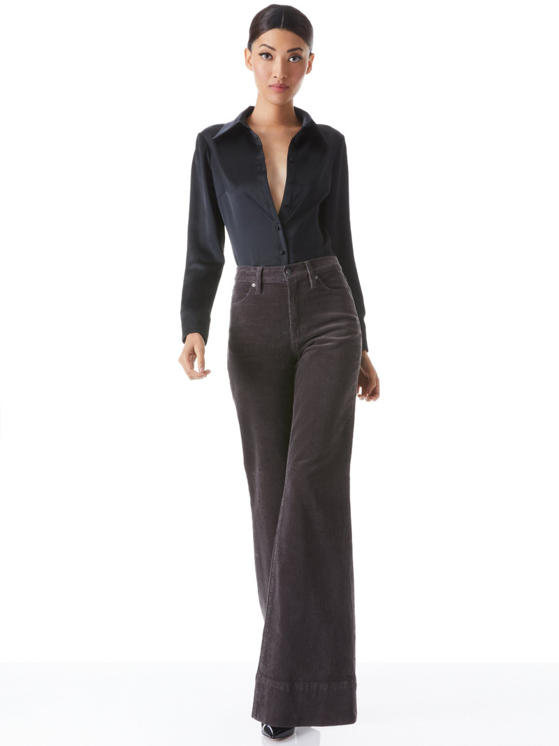 Alice + Olivia BEAUTIFUL HIGH RISE BELL JEAN outlook