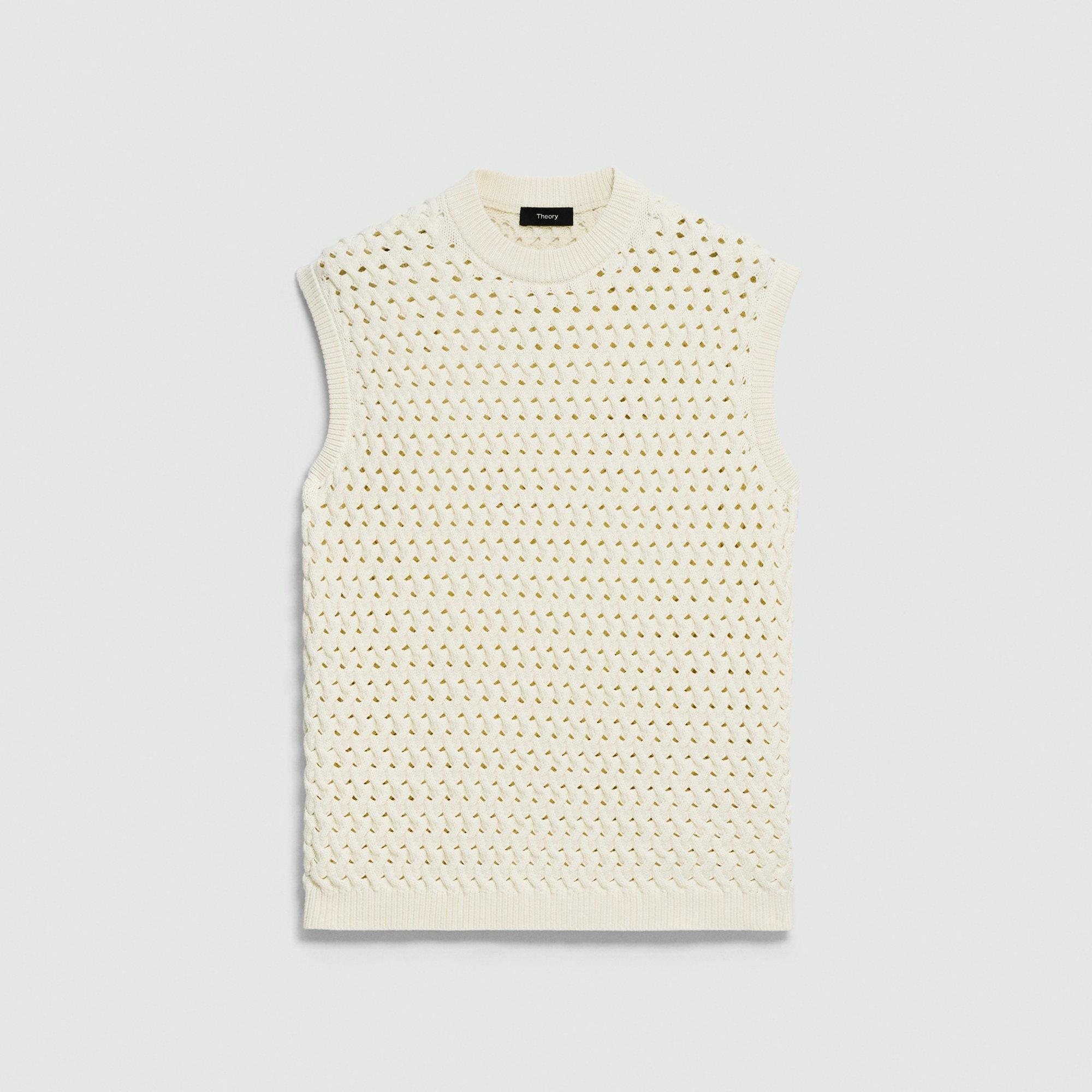 Sweater Vest in Rounded Cotton - 1