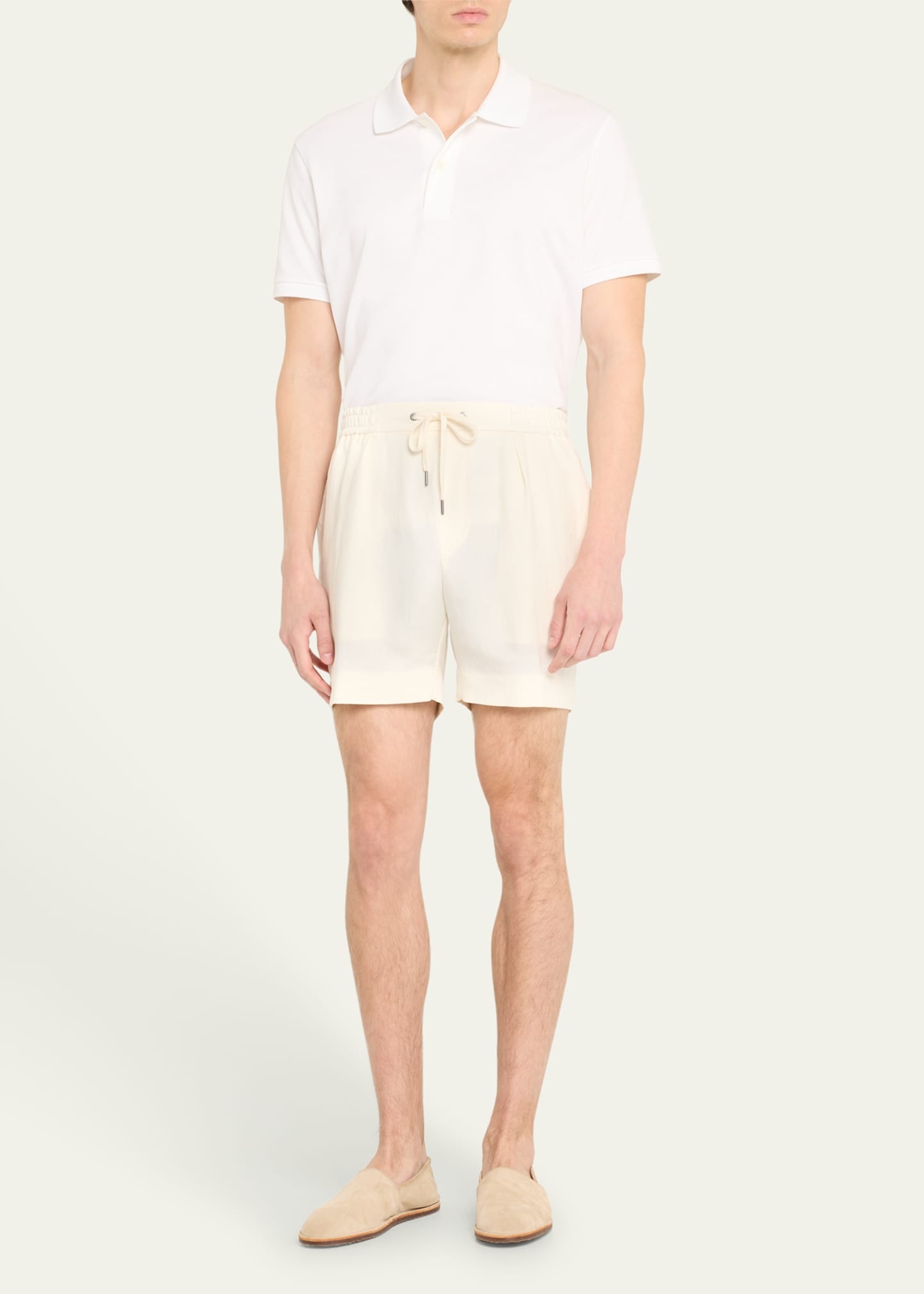 Men's Dorset Silk-Linen Drawstring Shorts - 2