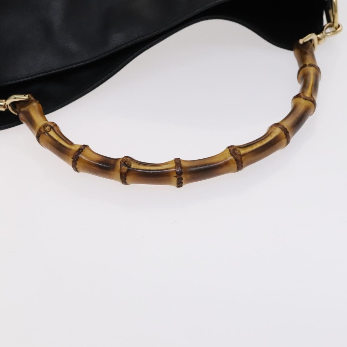 GUCCI Bamboo Hand Bag Leather Black 001 001 - 7