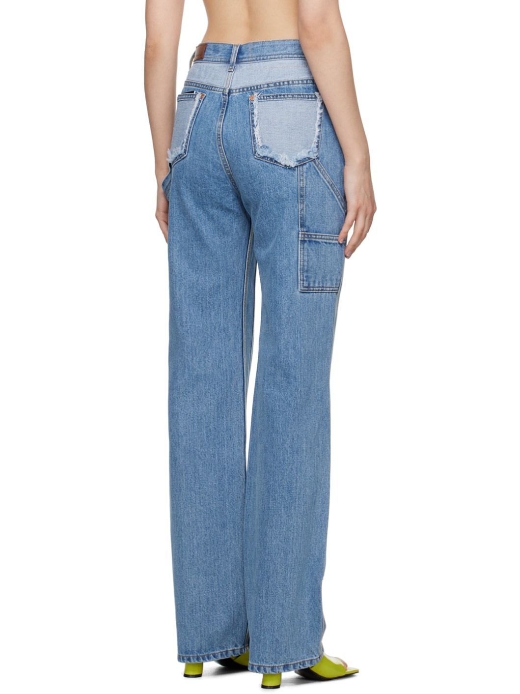 SSENSE Exclusive Blue Jade Carpenter Jeans - 3