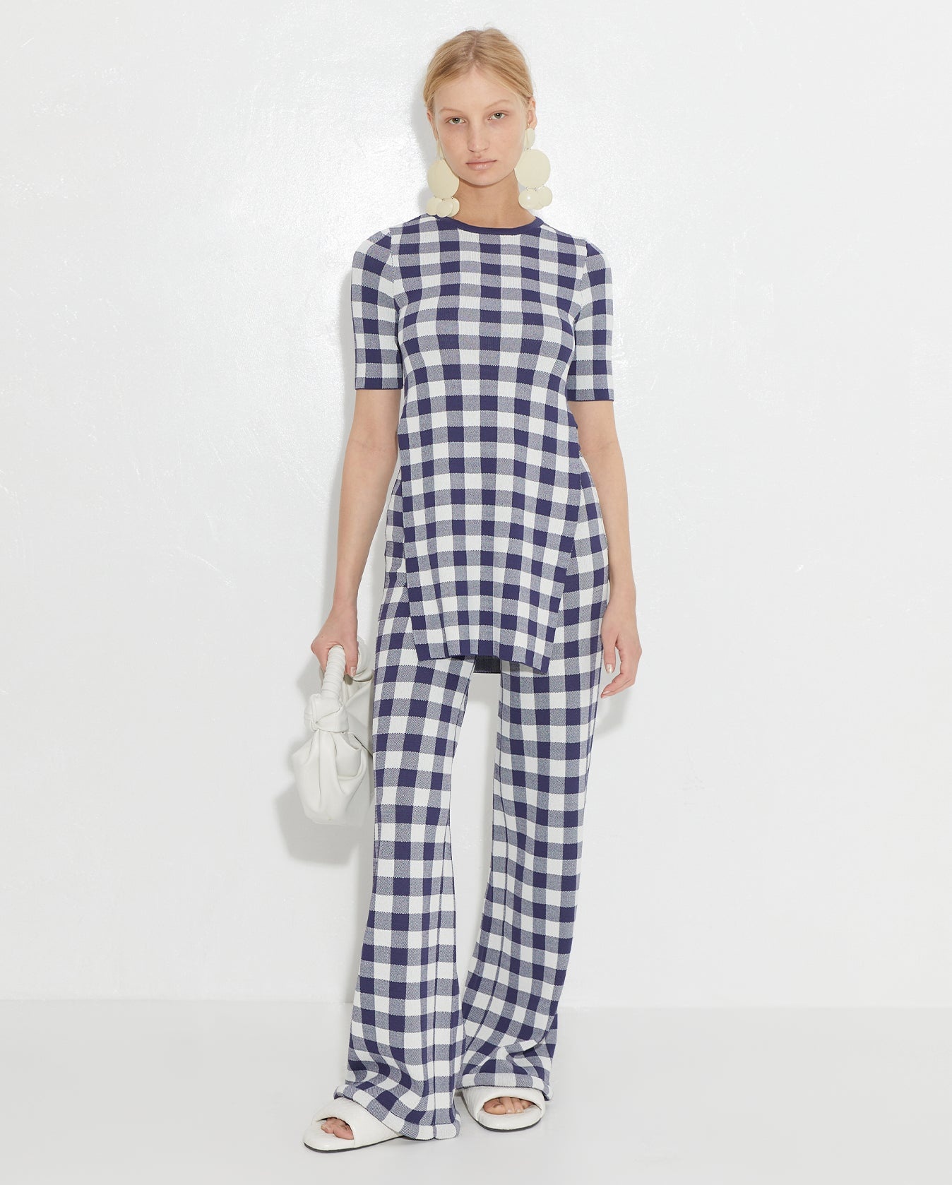 Jabber Knit Pant - Ink Gingham - 1