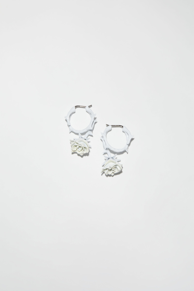Roses earrings - White 1