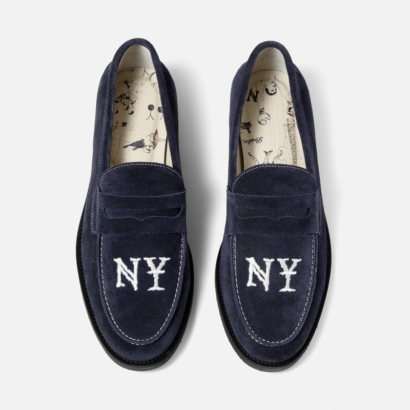 Wilde NY Navy Suede Penny Loafer - Men's 1