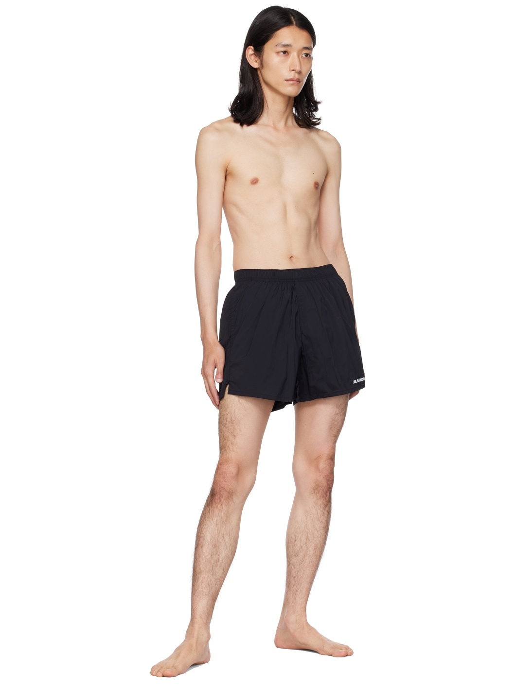 Black Printed Swim Shorts - 4