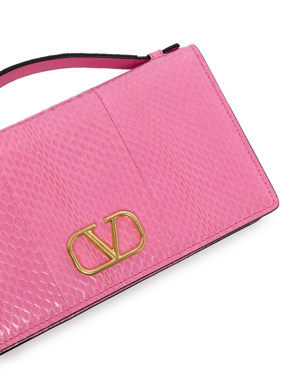 snakeskin-effect VLogo crossbody bag - 4