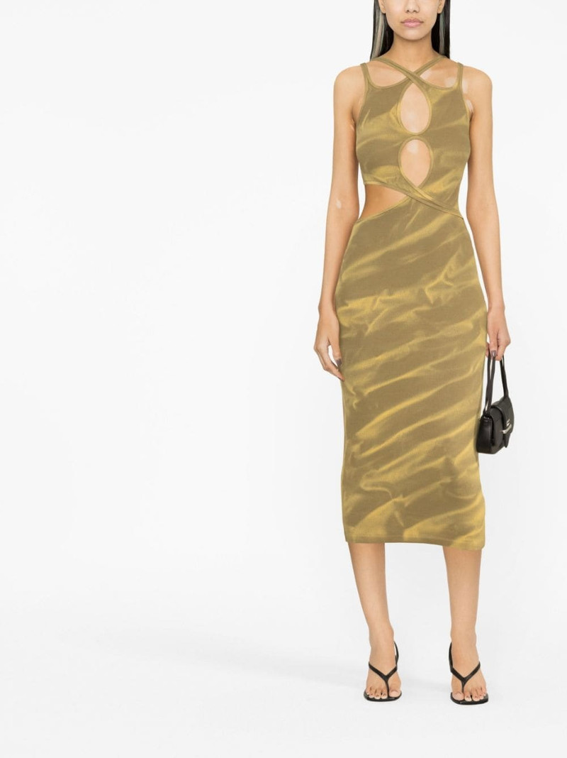 Dion Lee abstract-print midi dress outlook
