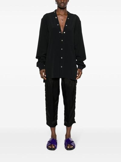 Rick Owens drawstring cropped trousers outlook