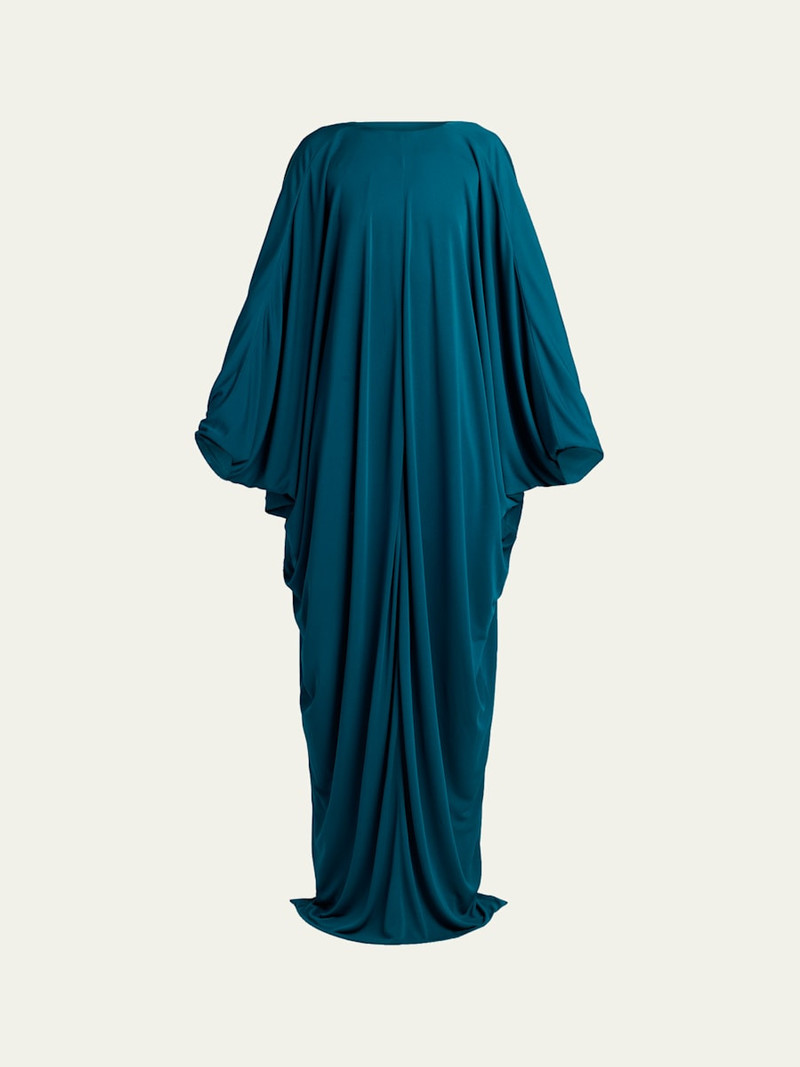 Draped Jersey High-Low Caftan Dress 1
