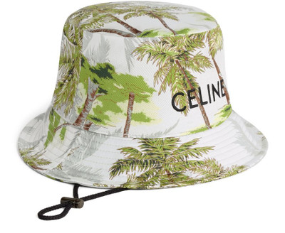 CELINE Bucket hat with drawstring in cotton gabardine outlook