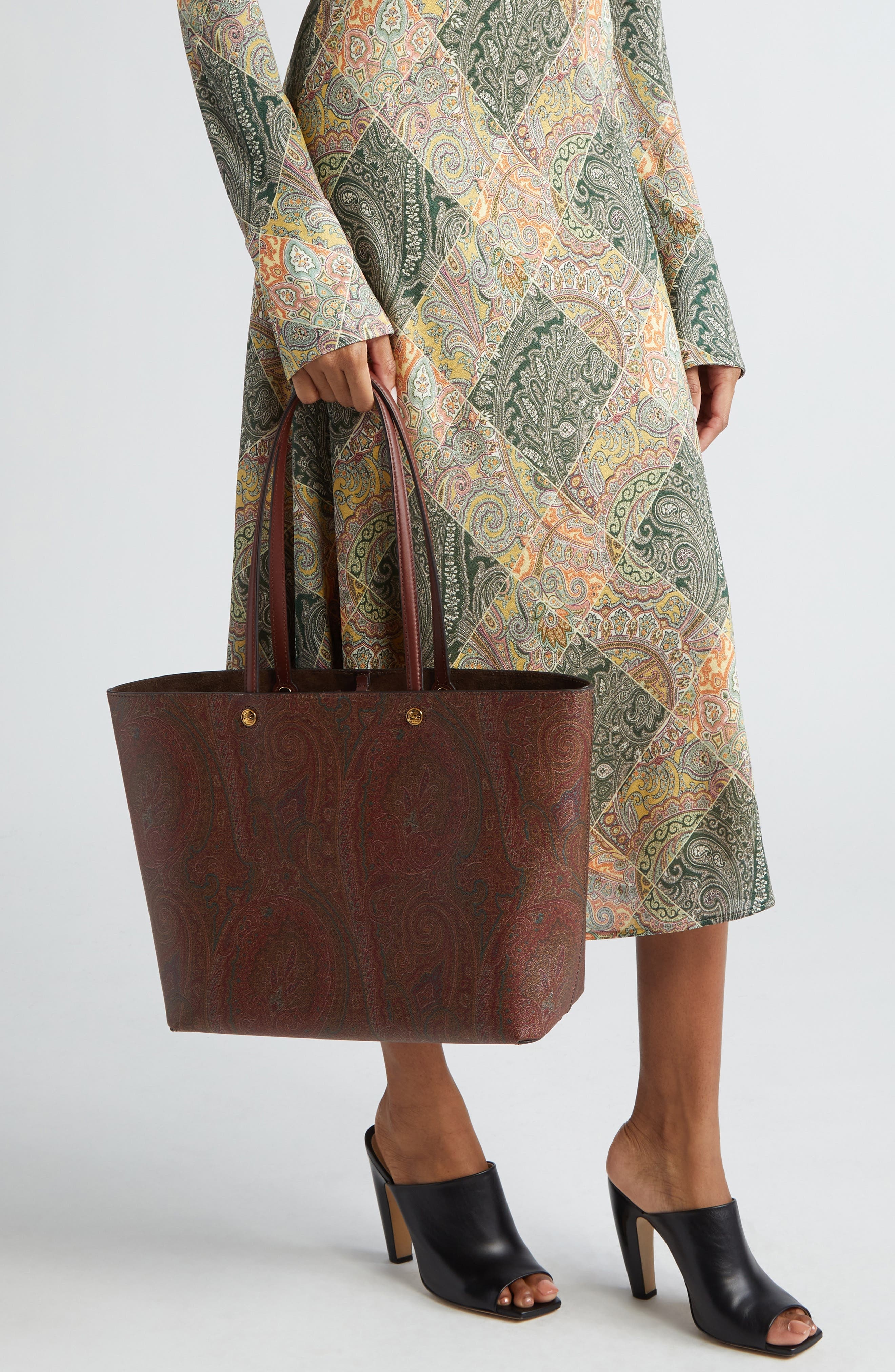 Etro Large Paisley Essential Shopper in Brown at Nordstrom - 2