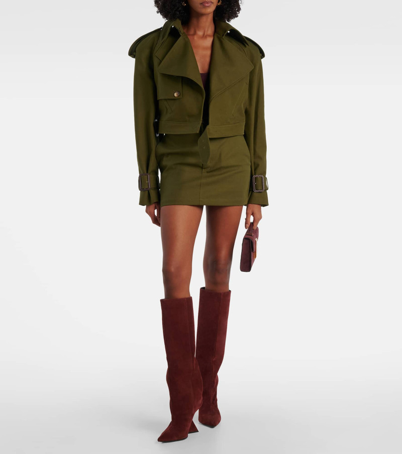WARDROBE.NYC Cropped cotton twill trench coat outlook