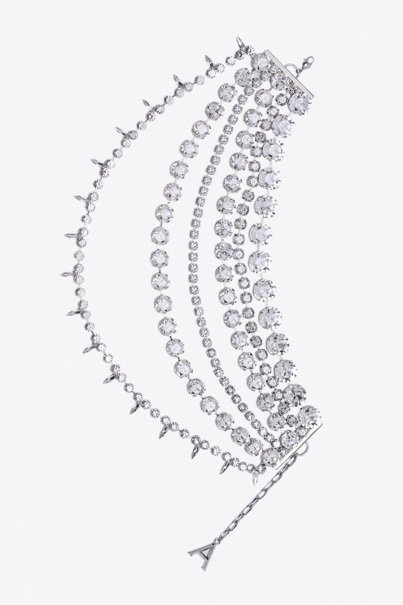 CRYSTAL MULTI LAYER CHOKER NECKLACE 1