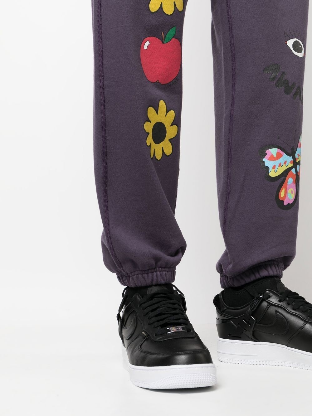 graphic-print elasticated track-pants - 5