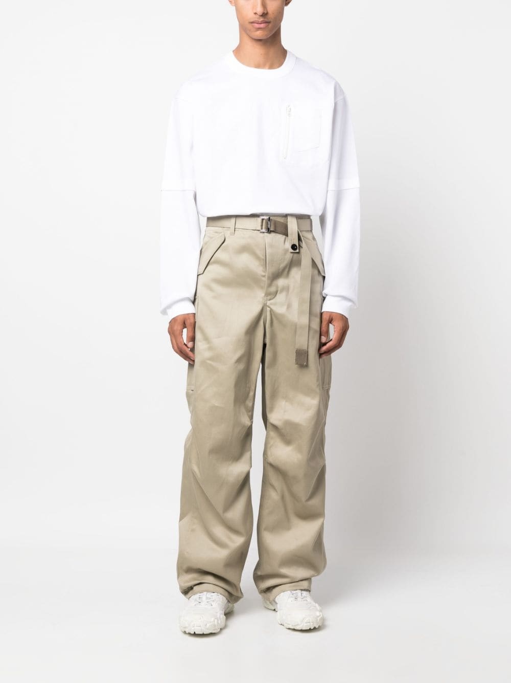 straight-leg cargo trousers - 2