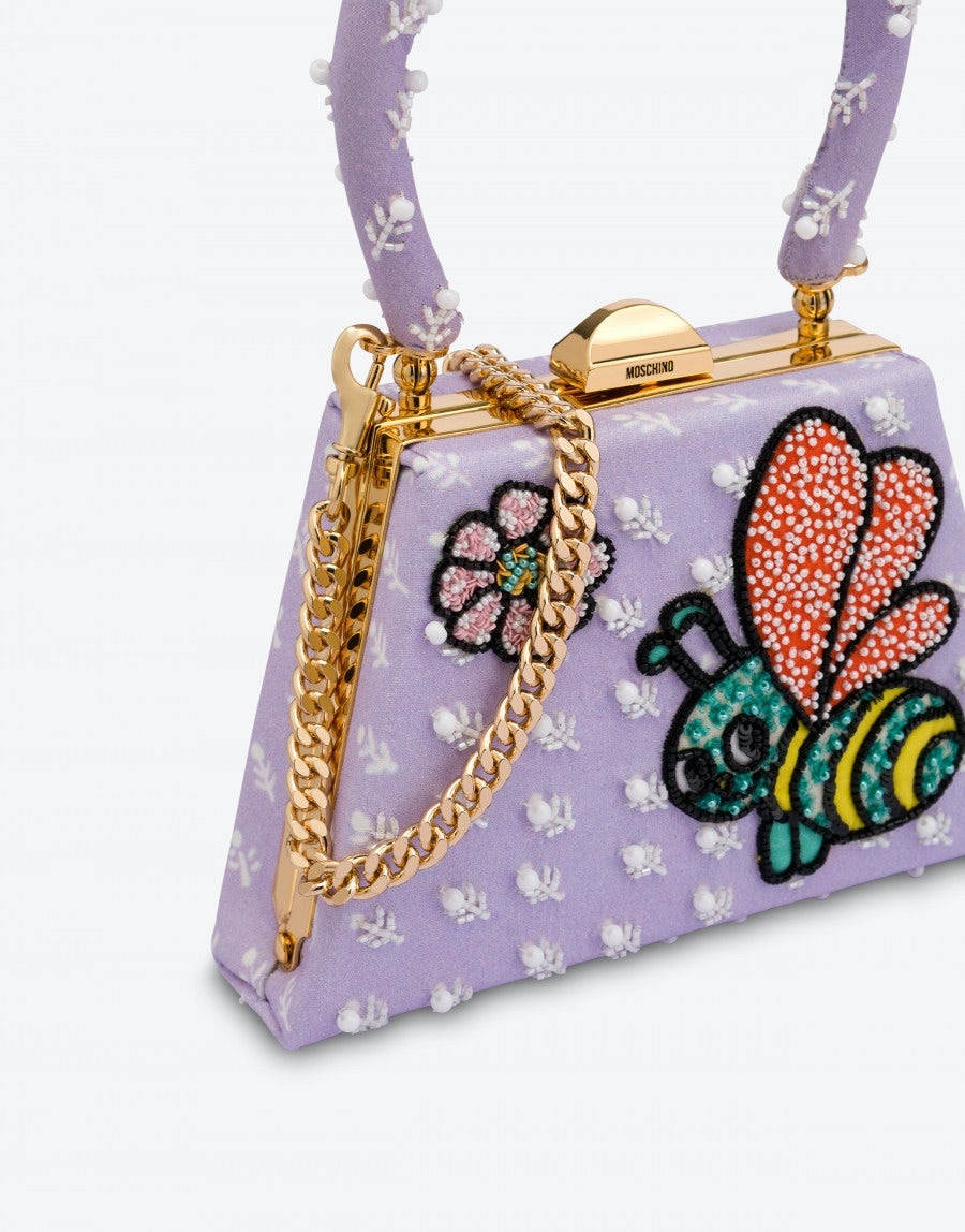 BEE EMBROIDERY TRAPEZE BAG - 4