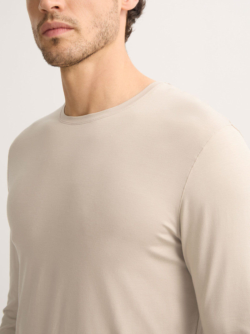 Basel Micro Modal Long Sleeve T-Shirt Light Stone 4