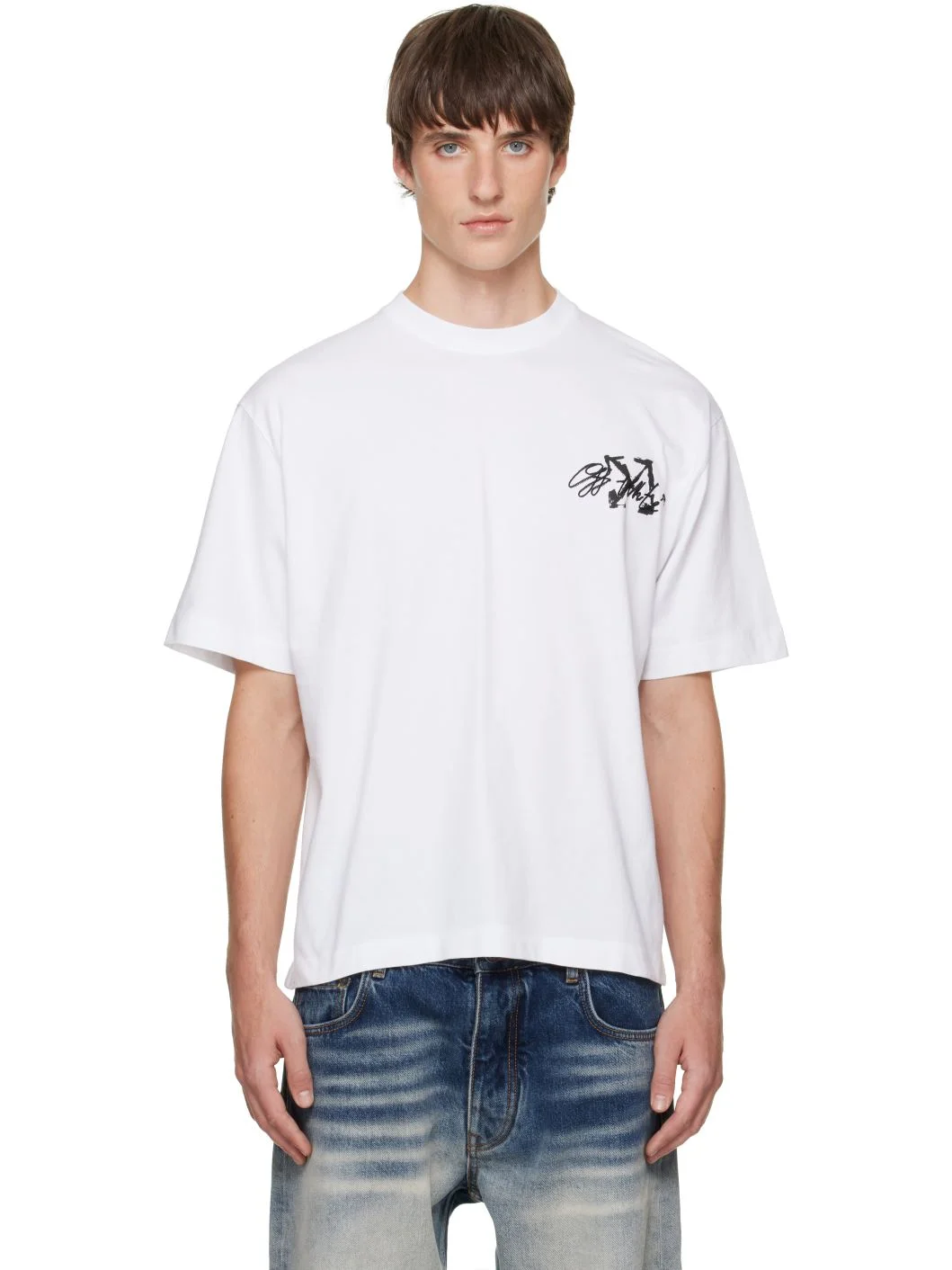 White Stroke Skate T-shirt - 1