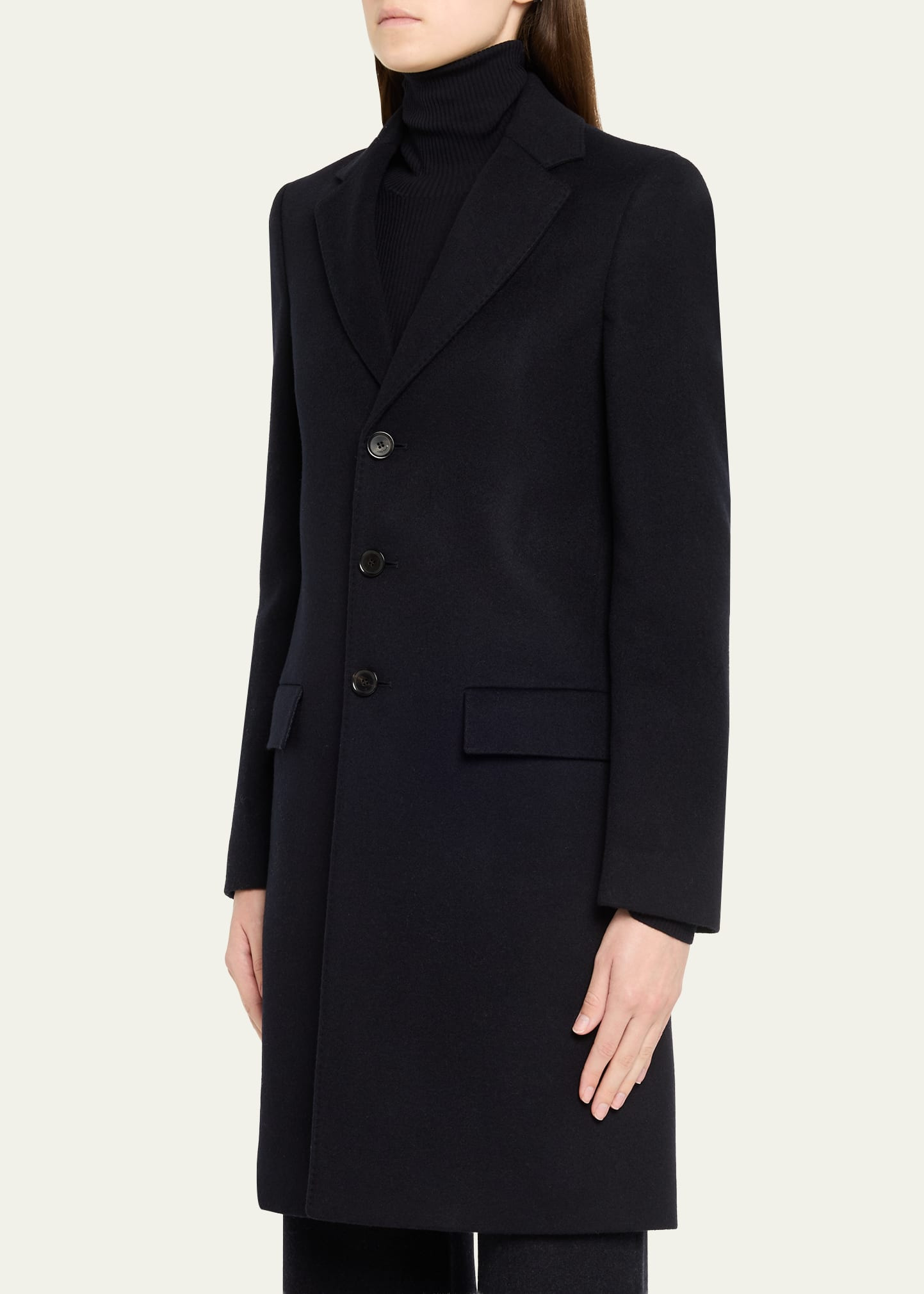Alby Single-Breasted Cashmere Coat - 4