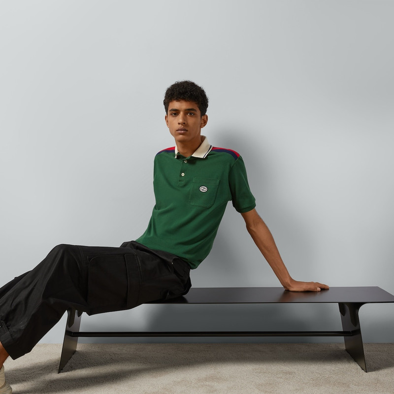 GUCCI Cotton polo with Interlocking G outlook