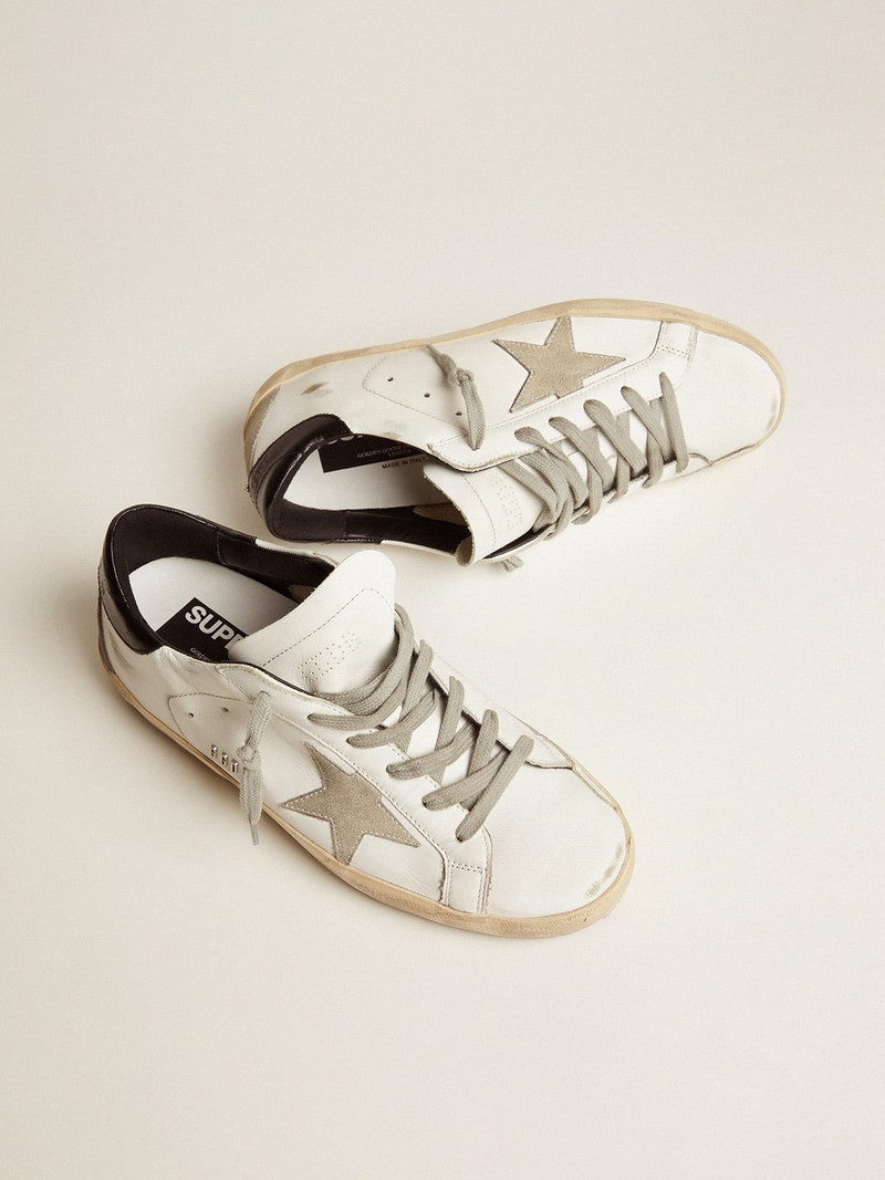 Golden Goose Women’s Super-Star sneakers with black heel tab and metal stud lettering outlook