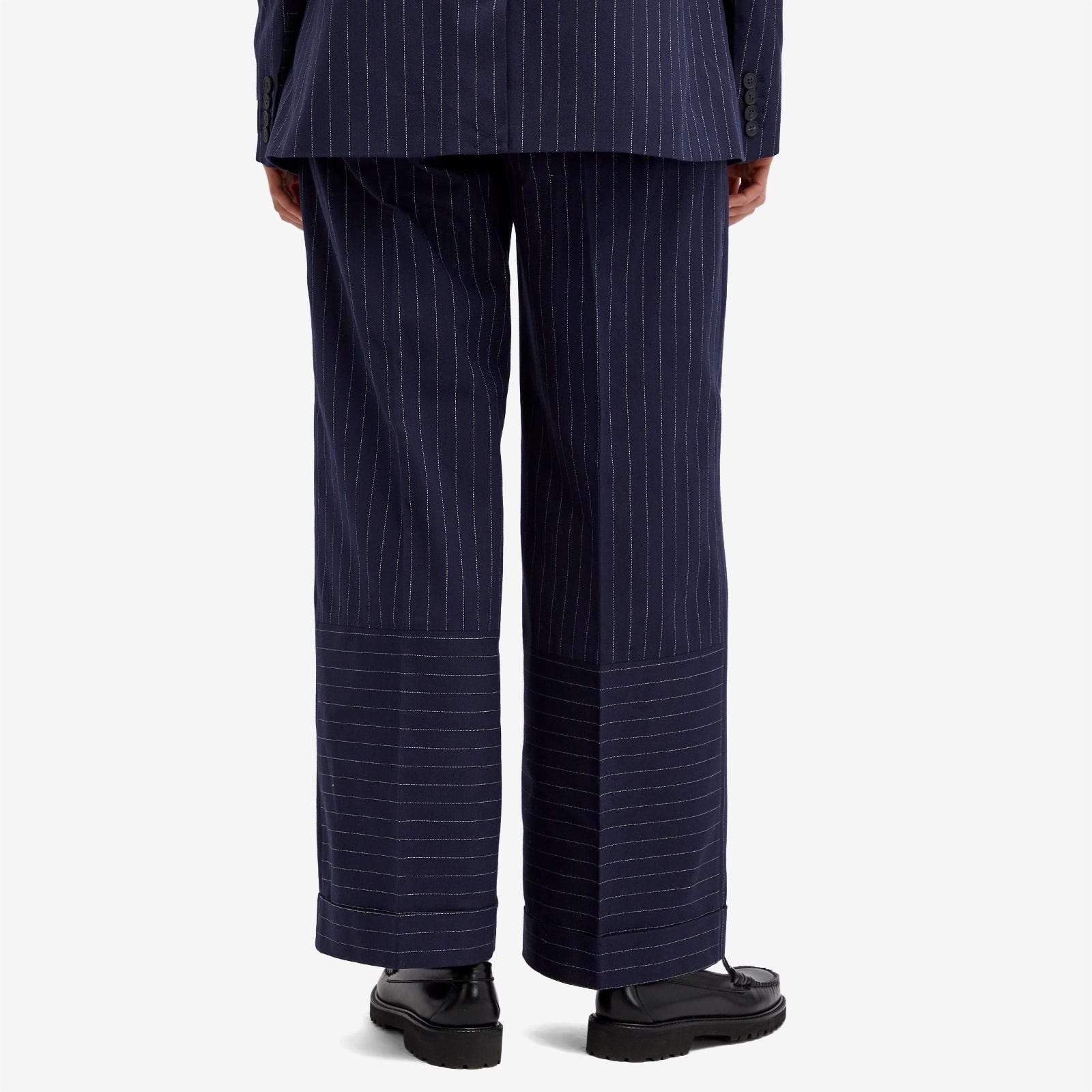 Maison Kitsune Double Pleats Striped Pants - 3