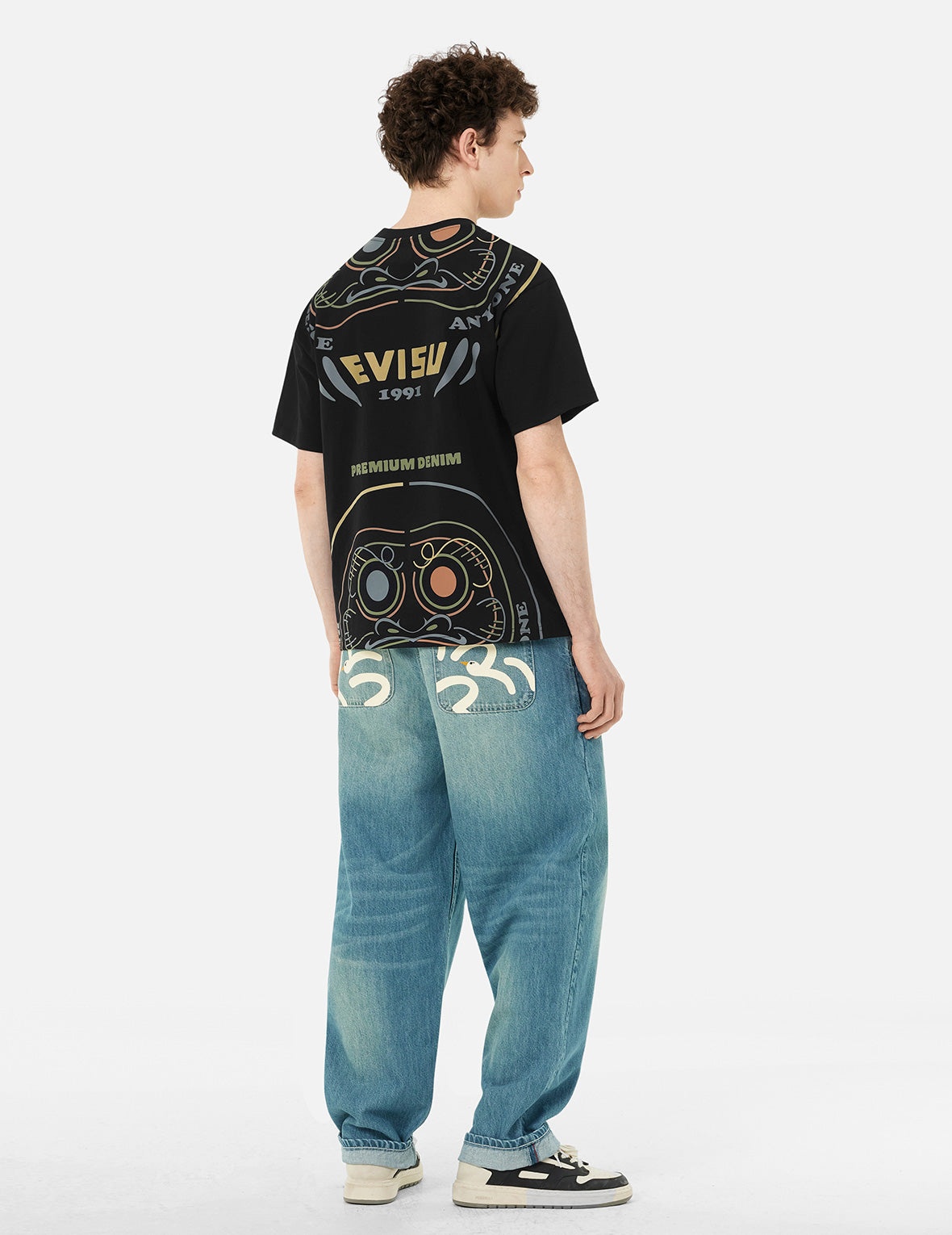 Daruma Print Loose Fit T-Shirt - 4