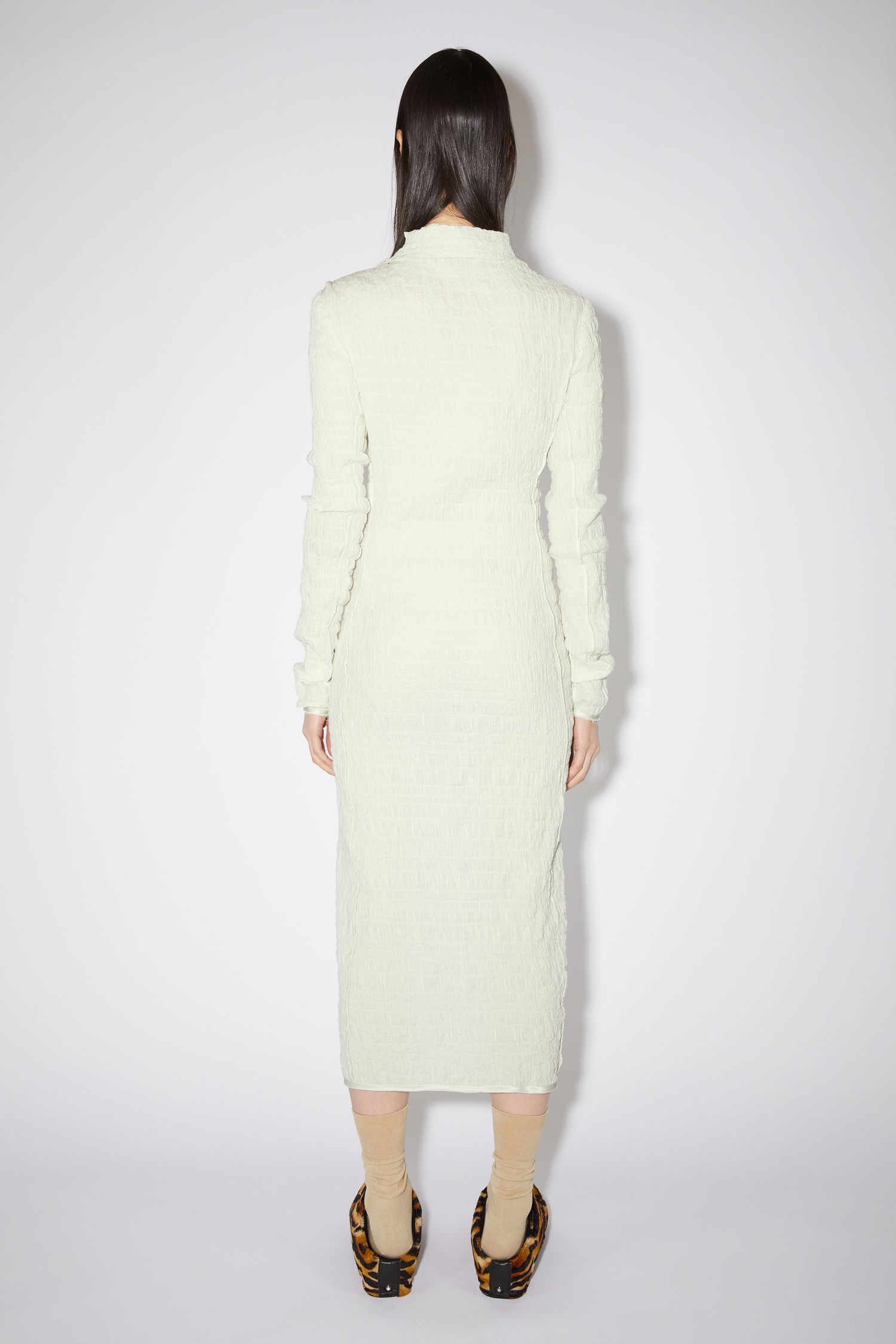 Long sleeve dress - Pale green - 3