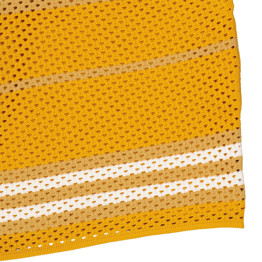 Burberry Marigold Morriss Icon Stripe Pointelle Knit Shorts - 7