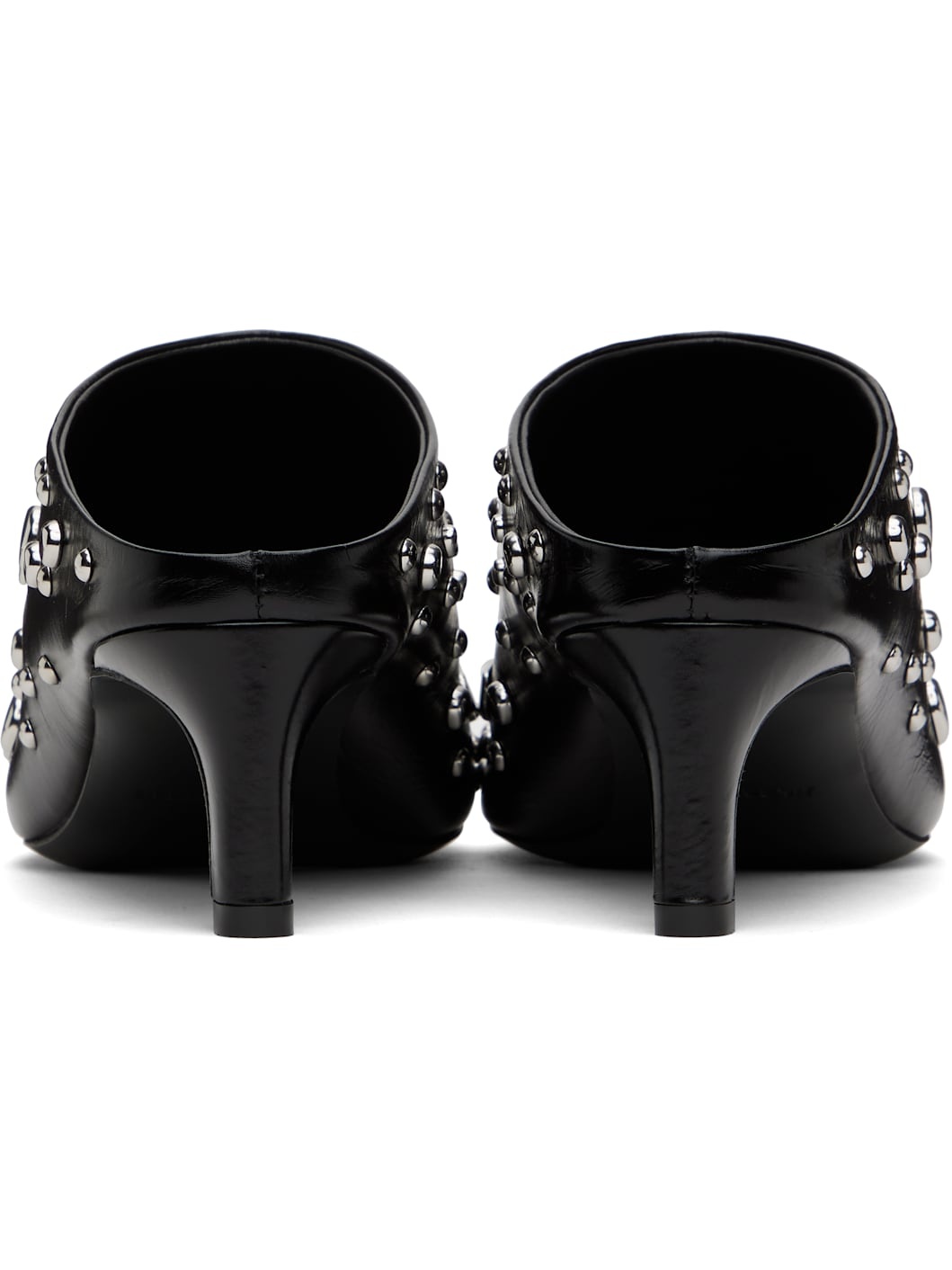 Black Studs Mules - 2