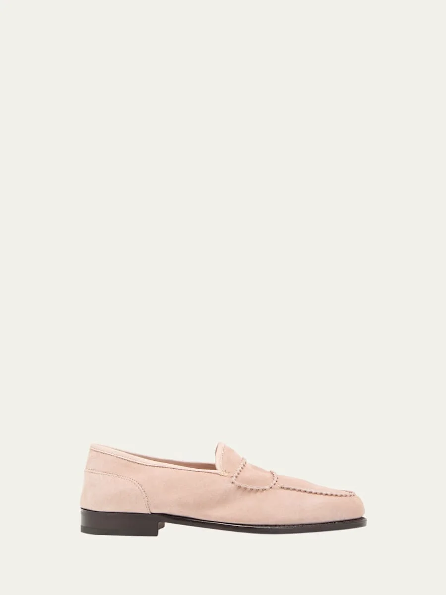 Men's Bath Suede Penny Loafers - 1
