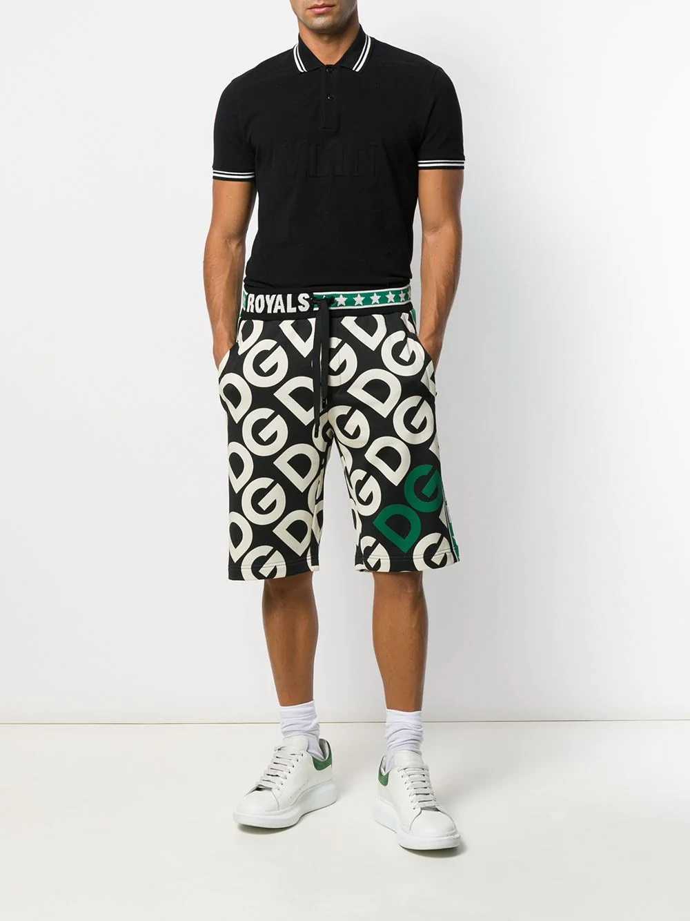 DG logo print track shorts - 2