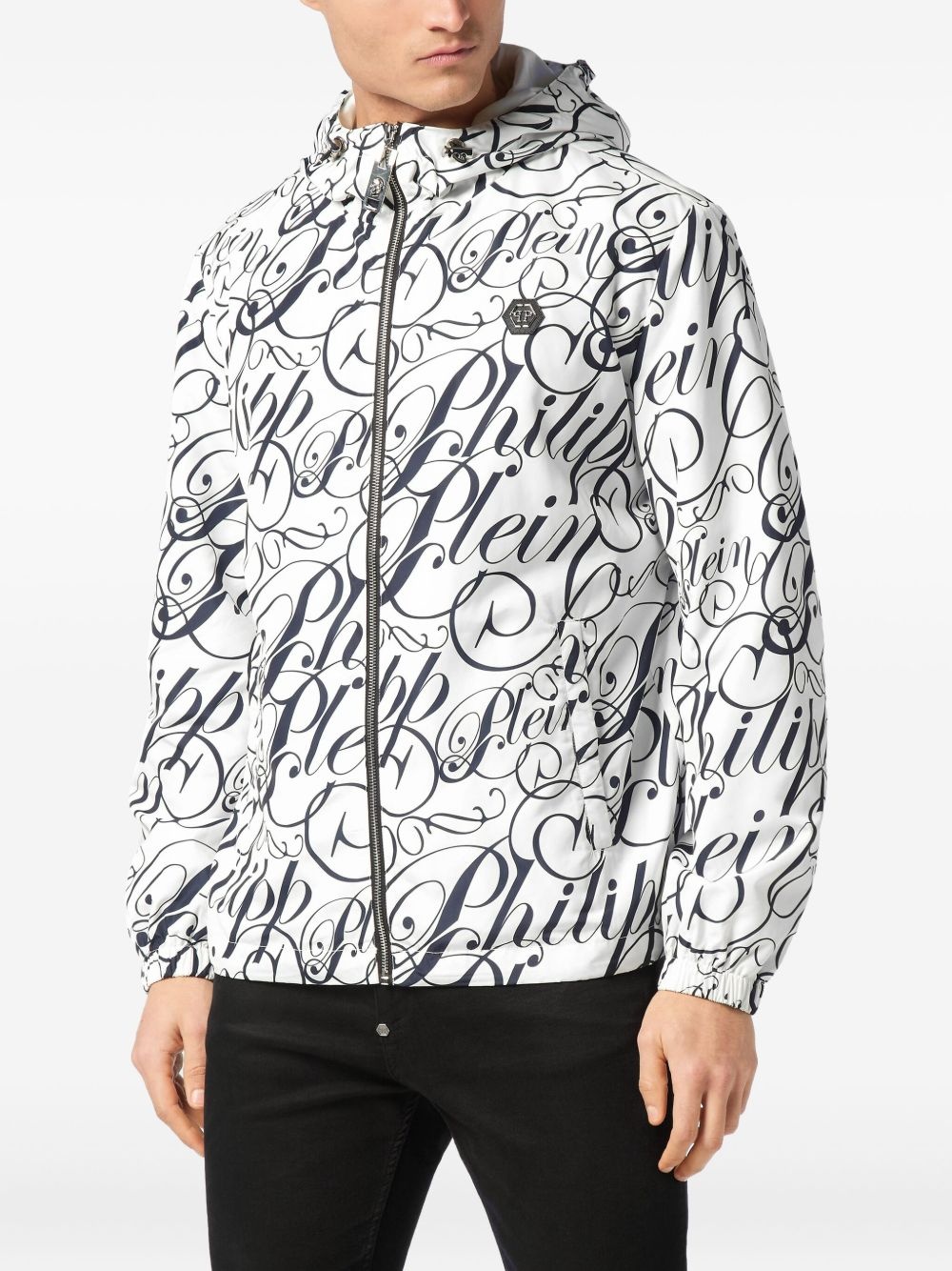 logo-print jacket - 3