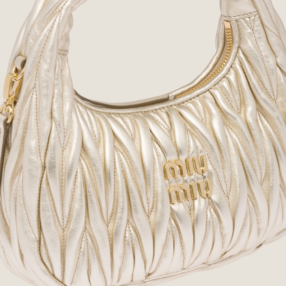 Wander matelassé nappa leather mini hobo bag - 7