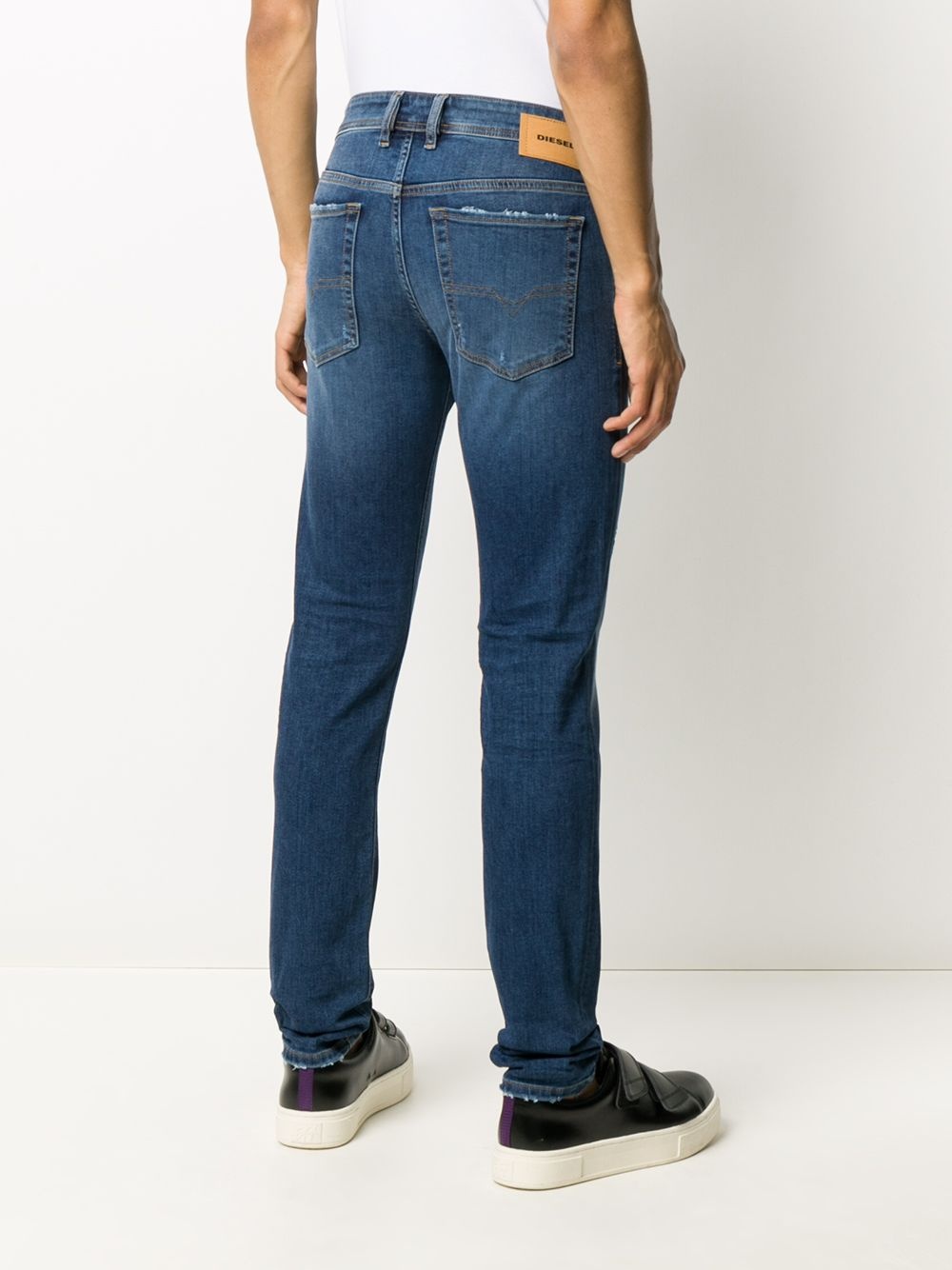 distressed slim-fit jeans - 4