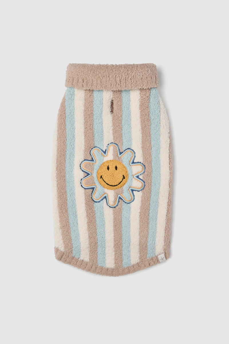 Barefoot Dreams CozyChic® Smiley® Stripe Pet Sweater outlook