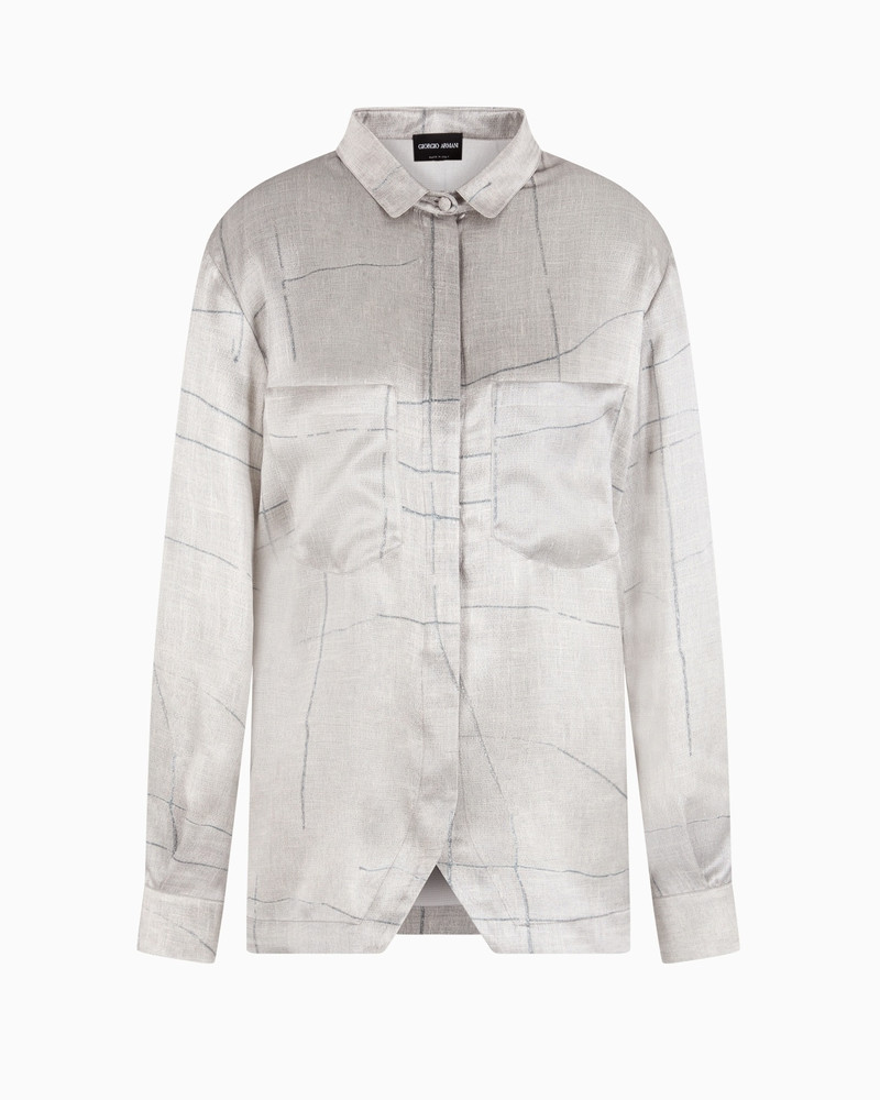 SHIRT IN PRINTED SILK SATIN 1