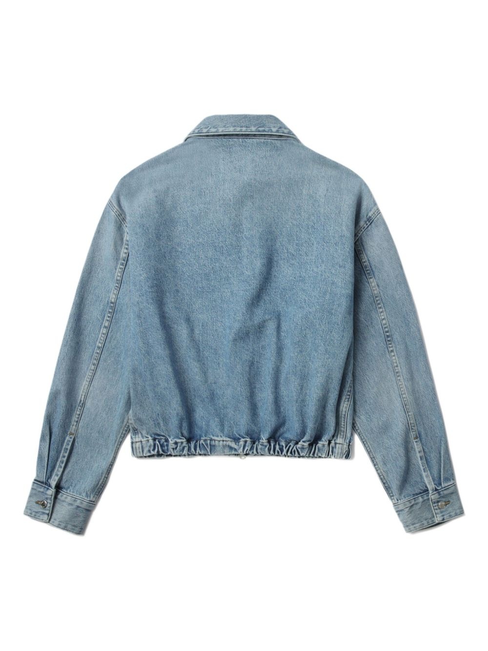 Nile zip-front elastic-waist denim jacket - 6