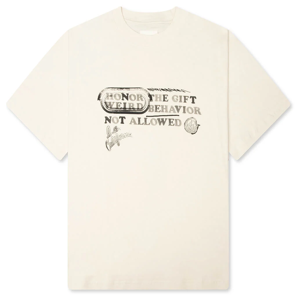 WEIRD BEHAVIOR S/S TEE - TAUPE - 1
