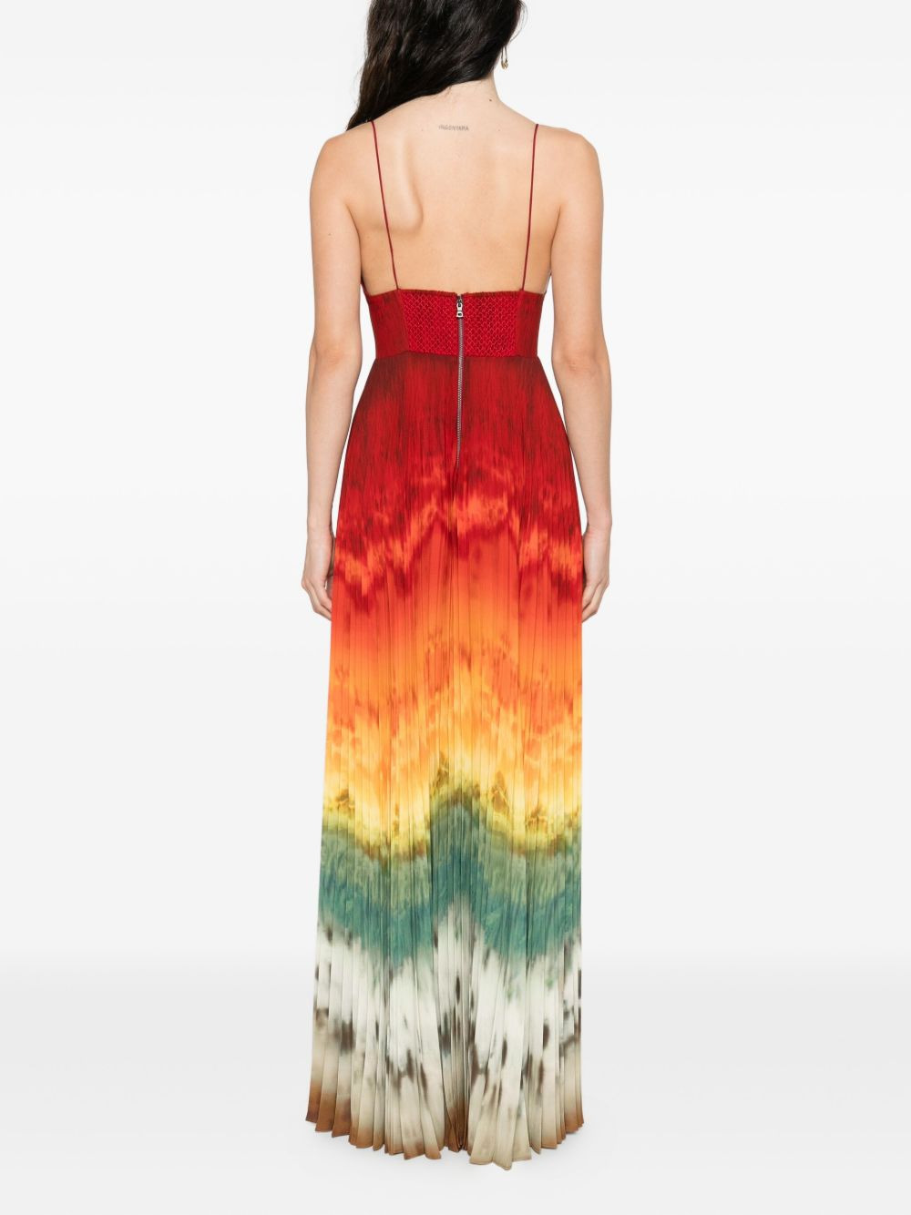 pleated tie-dye dress - 4