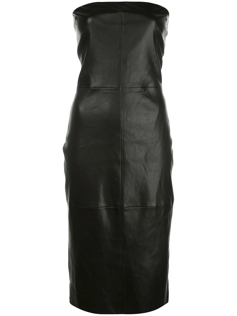 leather fitted dress - 1