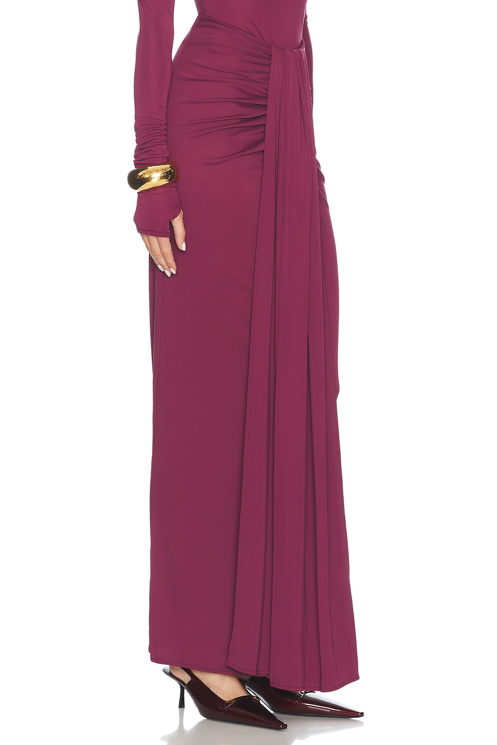 Matte Jersey Long Wrap Skirt - 2