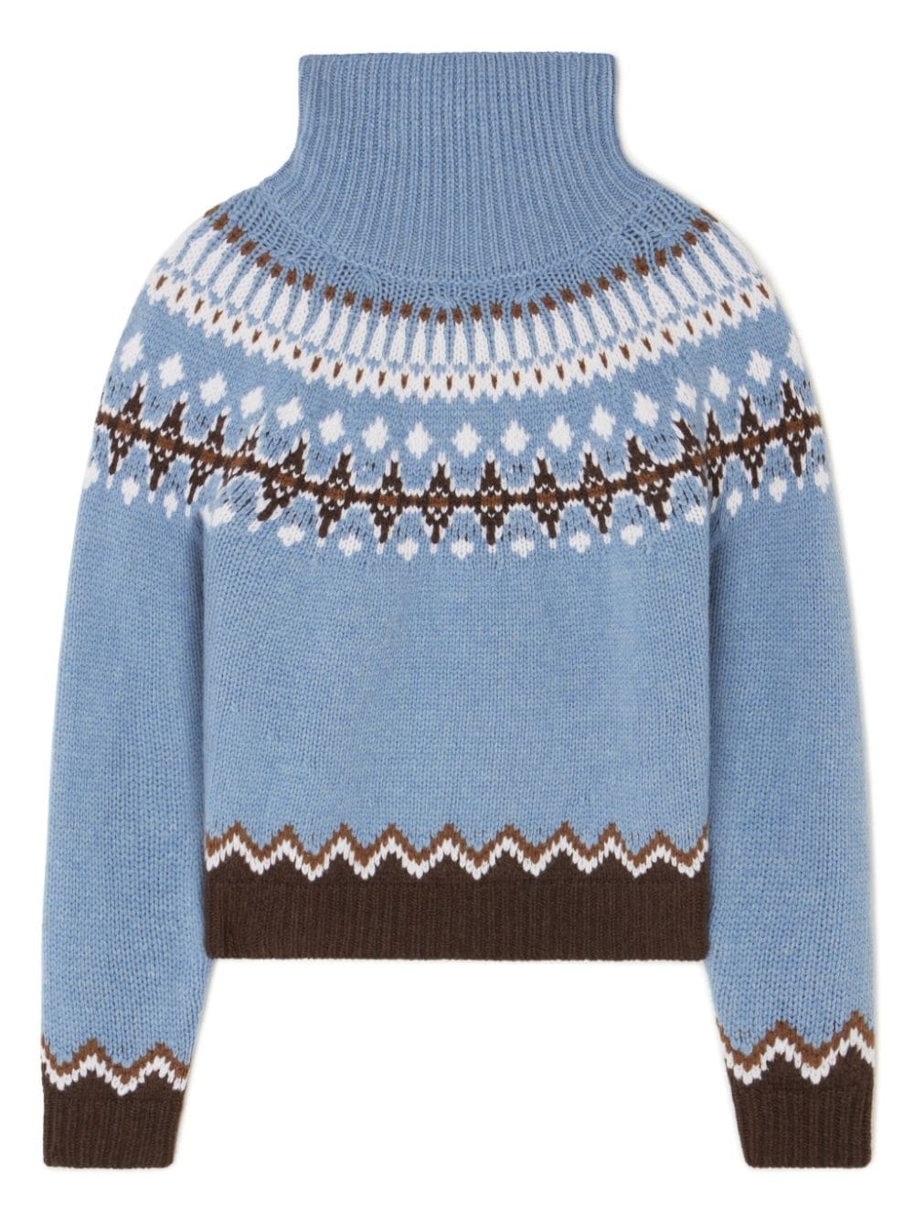 intarsia-knit high-neck jumper - 6