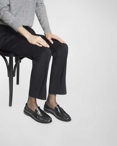 SAINT LAURENT Le Leather YSL Penny Loafers outlook