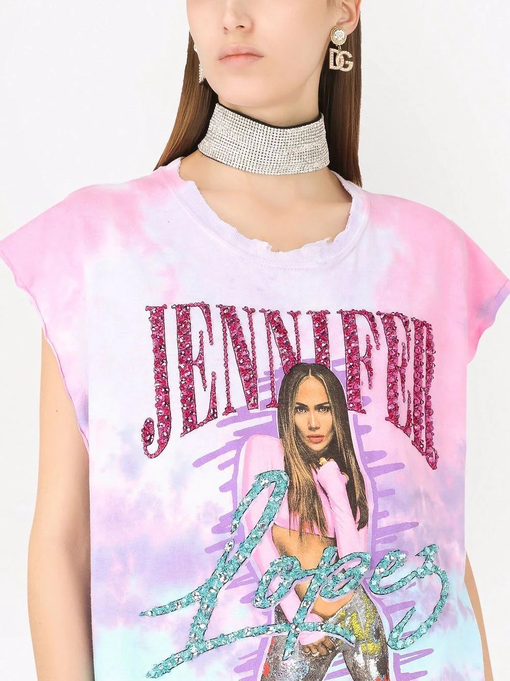 Jennifer embellished tie-dye T-shirt - 5