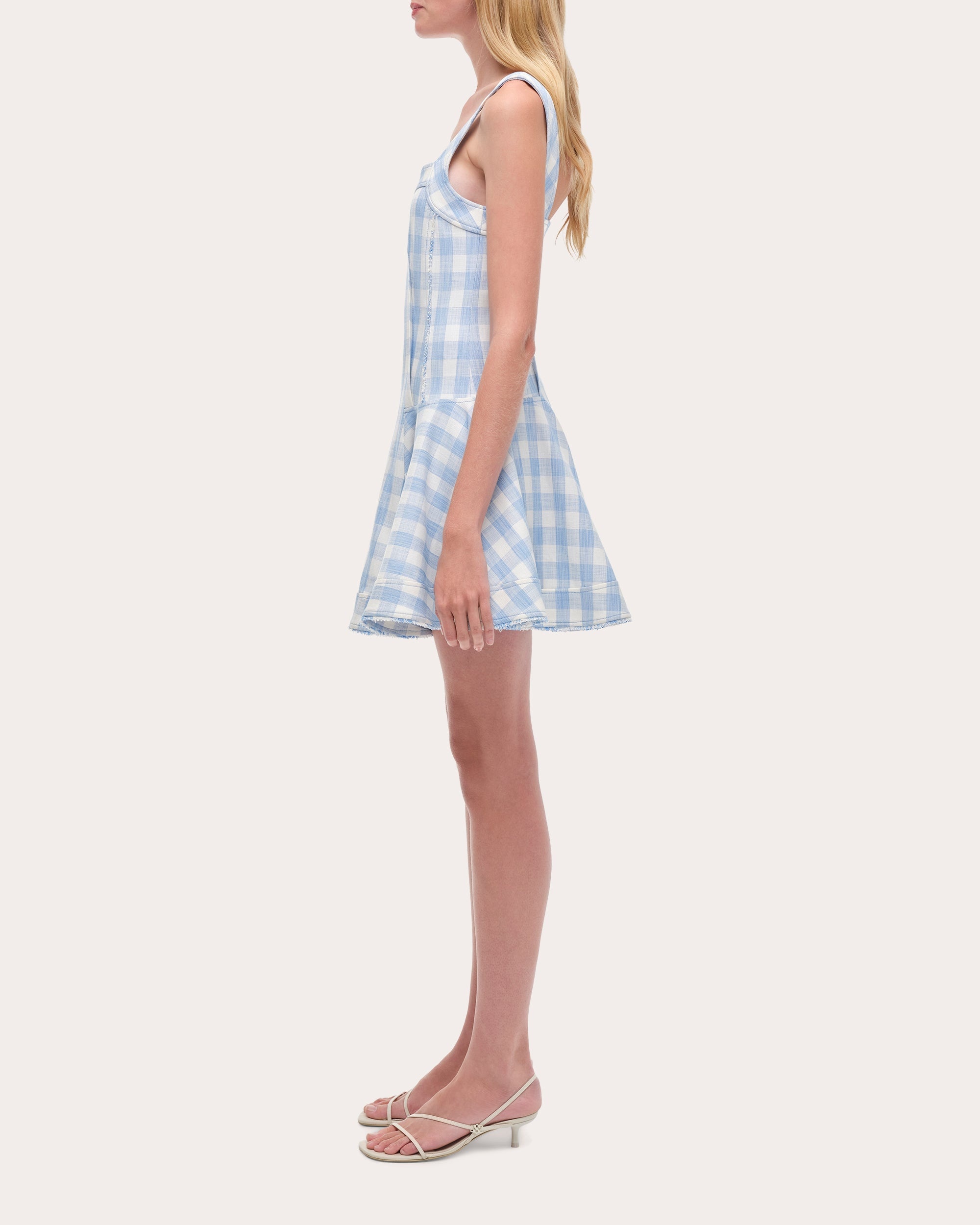 Hannalie Gingham Fit & Flare Mini Dress - 3