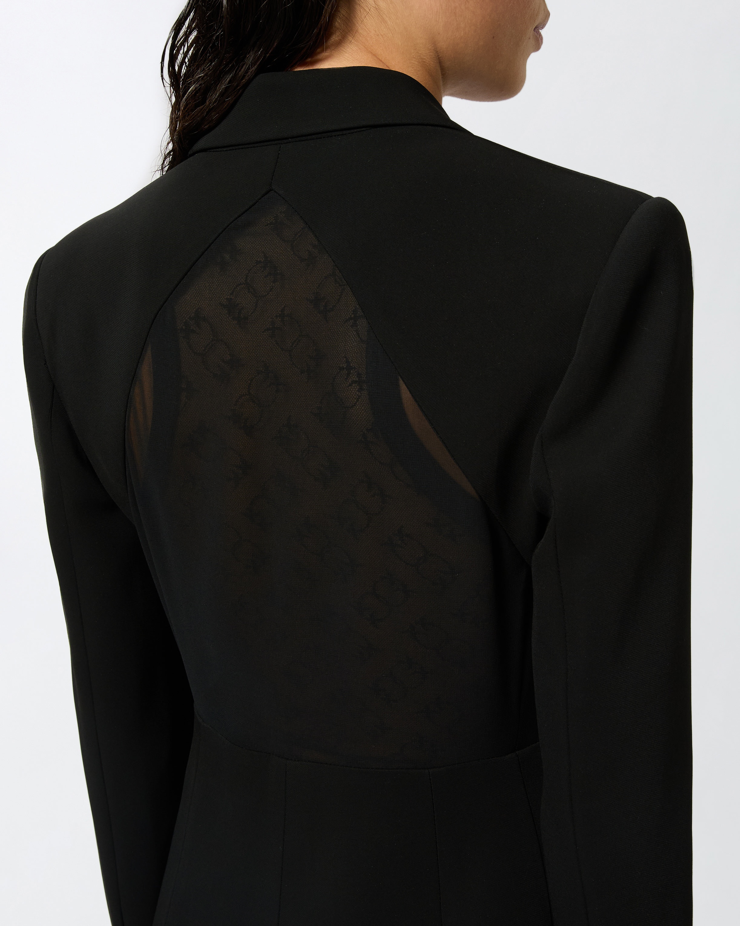 BLAZER WITH TRANSPARENT INSERT ON THE BACK - 4