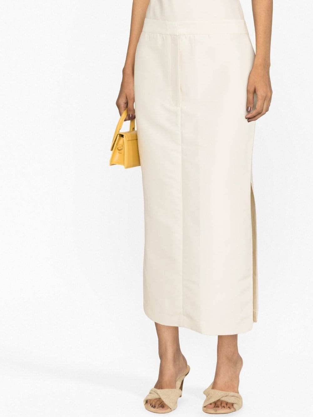 cotton-silk tailored skirt - 5